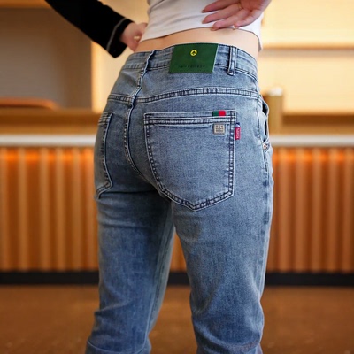 加绒牛仔裤男秋冬款男士休闲长裤