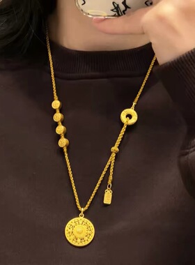 不含吊坠 纯手工编织四股编项链细款平安喜乐可调节项链绳百搭