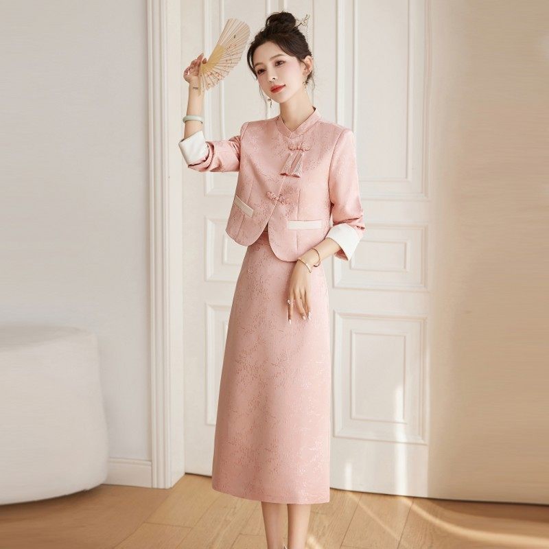 新中式国风女装连衣裙秋季2025新款爆款气质显瘦中长款小香风套装,女装/女士精品,时尚套装,淘宝优惠券,粉丝福利购,淘宝优惠卷