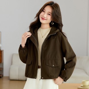 超漂亮加棉短外套女2025秋冬新款小个子气质减龄夹棉连帽工装棉衣