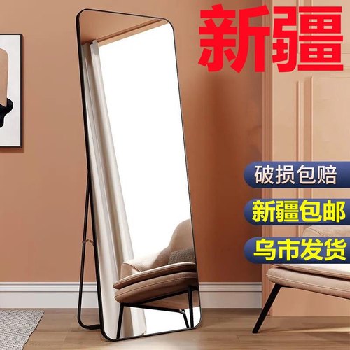 全身镜铝合金边框可落地可简约