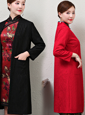 旗袍外搭开衫优雅中年妈妈小披肩