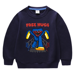 波比蓝猫poppy男童装卫衣男孩子儿童春秋中小童纯棉薄款打底衫8岁