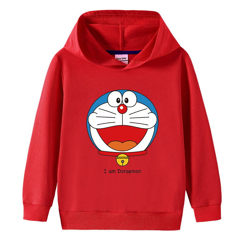 哆啦a梦机器猫连帽男童长袖卫衣