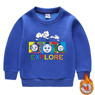 儿童卫衣加绒托马斯Thomas衣服2026新款女童男童深秋初冬保暖外套