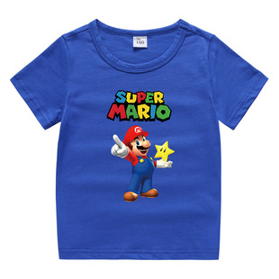 马里奥Mario衣服夏装2026儿童上衣t恤纯棉夏季童装短袖男孩中男童
