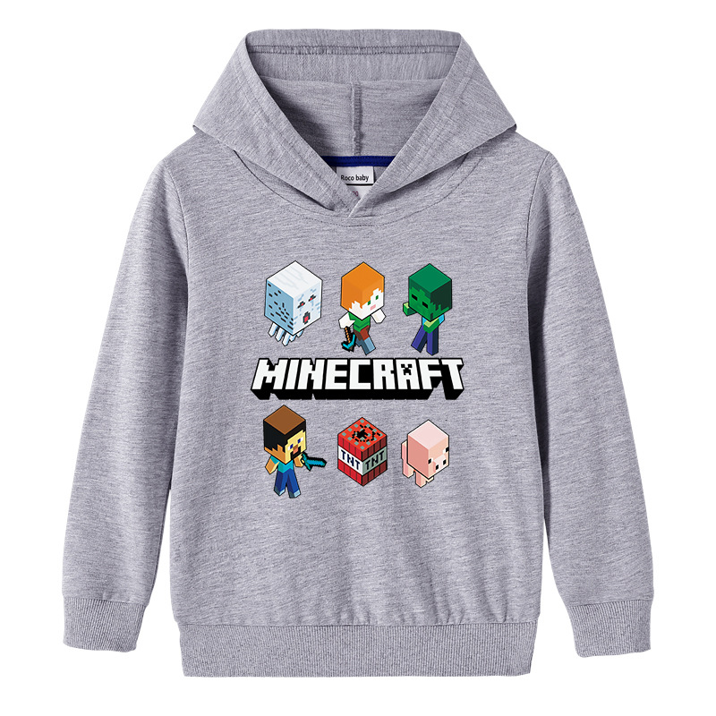 连帽卫衣我的世界Minecraft春秋衣服儿童上衣男童外套秋季长袖9岁