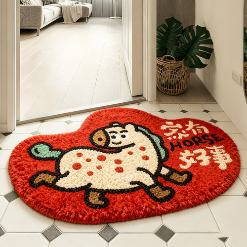 浴室客厅卧室吸水防滑植绒地垫