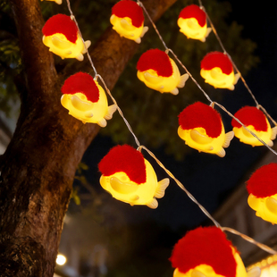 新年小红灯笼串灯挂饰户外树上金鱼挂灯马年元宵节场景氛围装饰