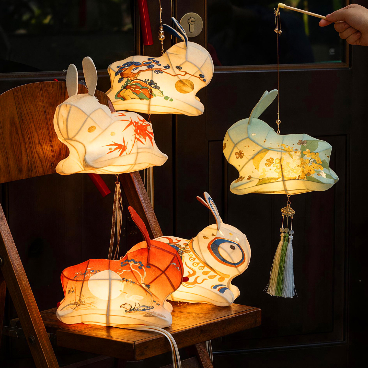 中秋节小兔子灯笼儿童手提花灯图片