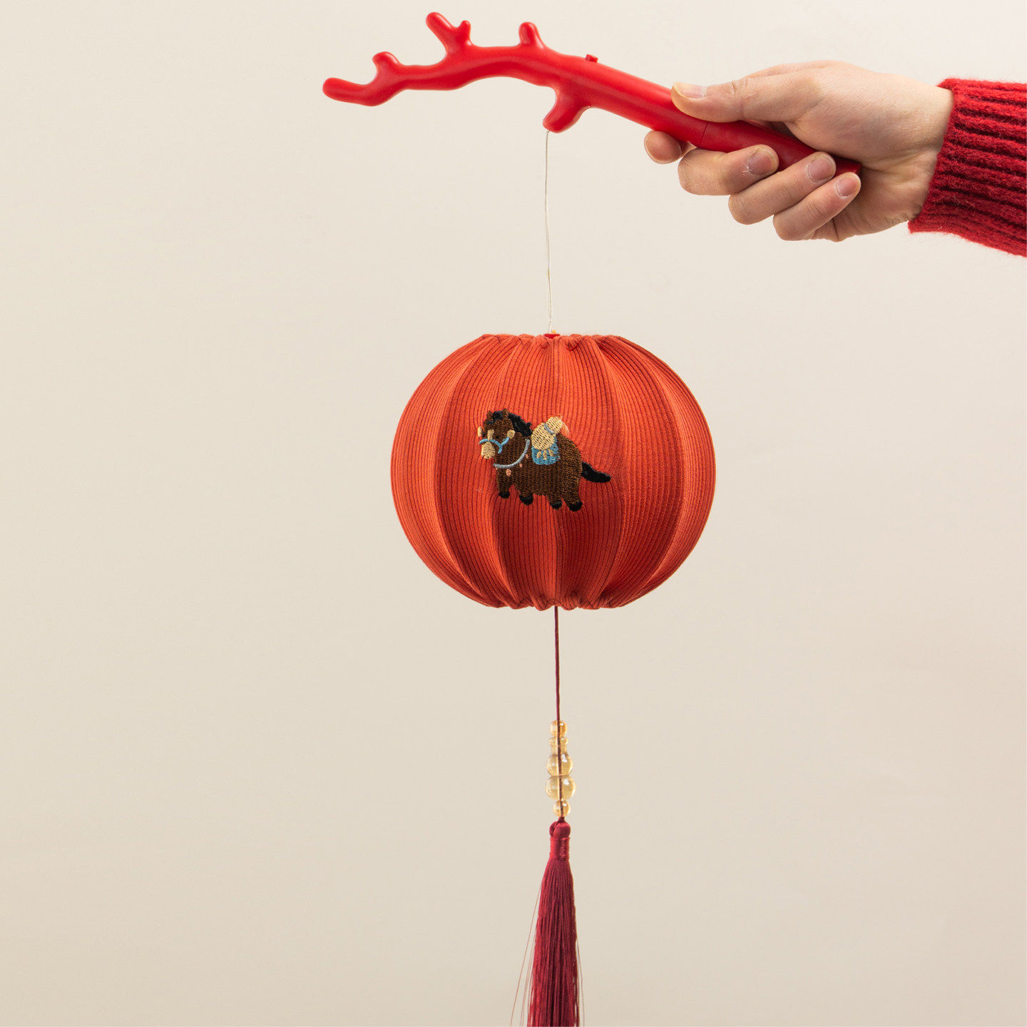 新年手提灯笼2026新款马年元宵节中式花灯宫灯儿童手工diy小礼物