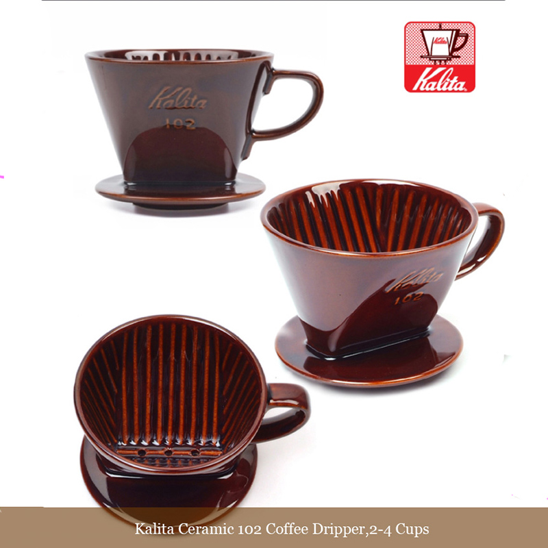 日本原装KALITA咖啡过滤杯三孔手冲咖啡杯陶瓷保温耐热滤杯滴滤杯