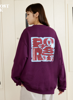 PROOSTPARK休闲logo印花长袖潮宽松圆领套头卫衣cityboy日系卫衣