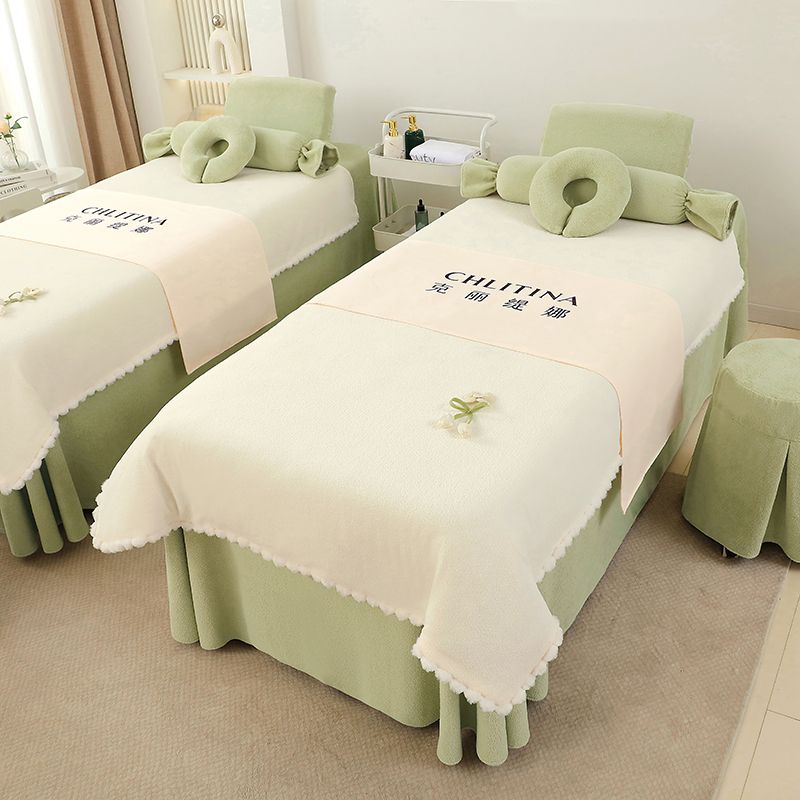 冬季加绒美容床罩床罩