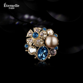 Eternelle法国永恒奥地利水晶胸针气质胸花 秋冬服装 领针配饰胸花