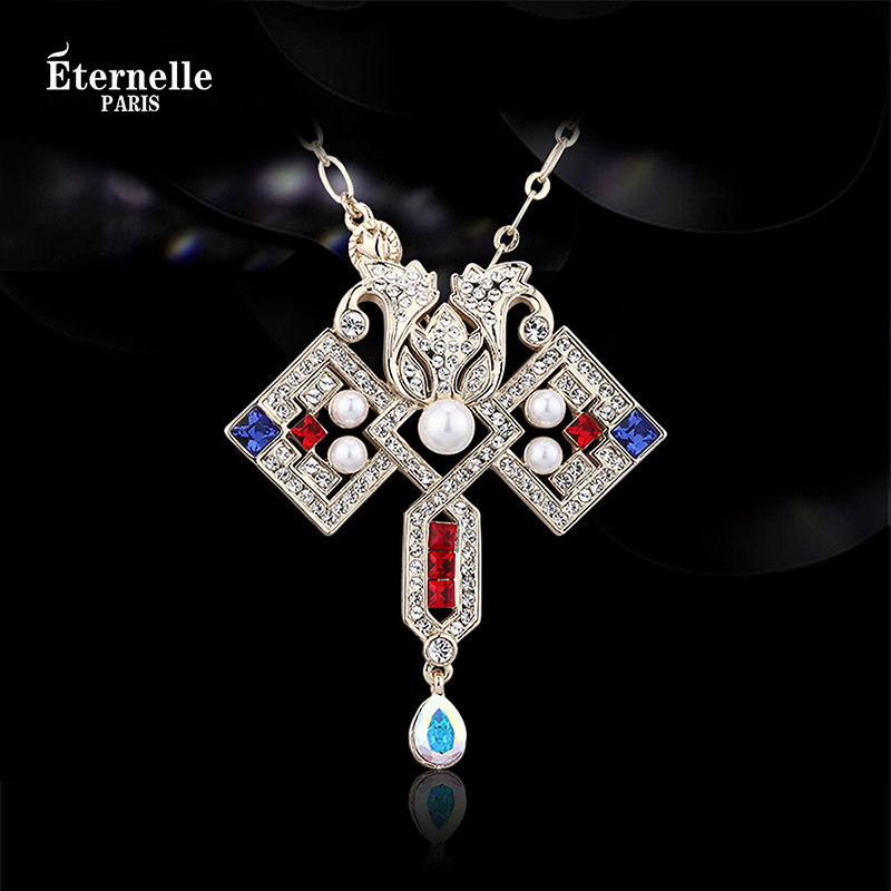 法国Eternelle巴洛克复古长款项链 气质百搭毛衣链女毛衣吊坠配饰