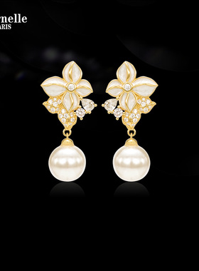 Eternelle法国永恒原创设计四时花耳饰设计感小众轻奢耳钉女耳环