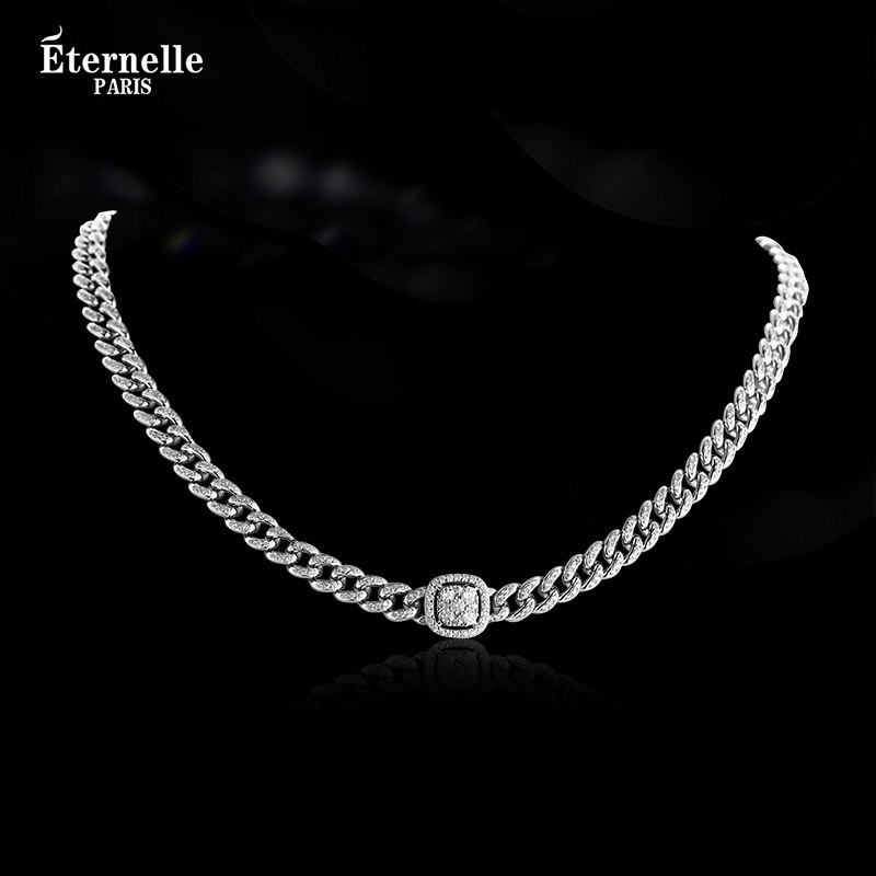 法国Eternelle珠宝宴会首饰短款choker颈链锁骨链高级设计感项链