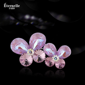 法国Eternelle典雅设计奥地利水晶蝴蝶胸针秋冬气质高档胸花领针