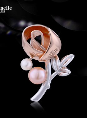 法国Eternelle欧美风胸针女配饰 花朵造型百搭胸花别针扣服装领针