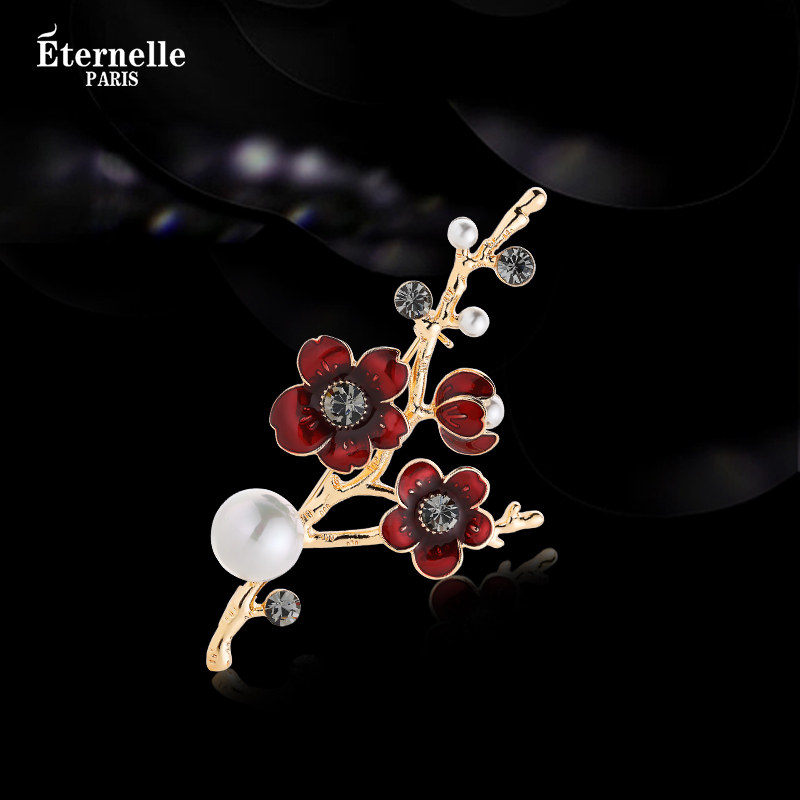 法国eternelle原创设计民族风胸针气质 手工制作梅花胸花高档配饰