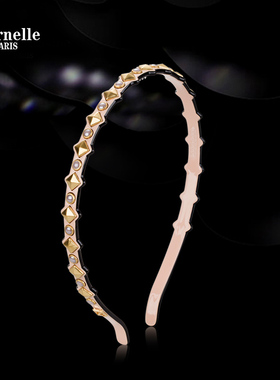 法国Eternelle树脂板材发饰品 瑞丽杂志款头饰女头箍铆钉元素发箍