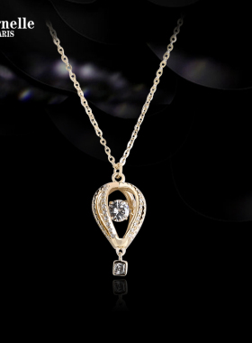 法国Eternelle珠宝原创设计心动热气球项链女纯银小众设计锁骨链