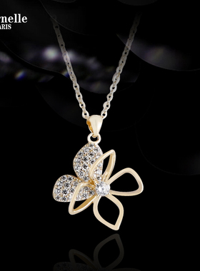 法国Eternelle珠宝原创设计项链女纯银 欧美轻奢锁骨链小众设计感