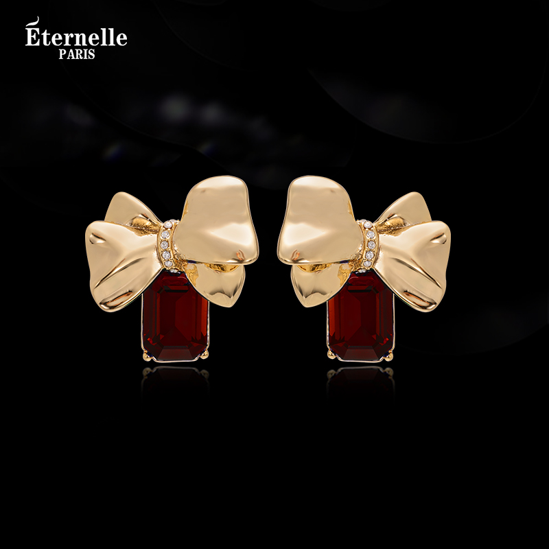 Eternelle法式轻奢蝴蝶结耳钉