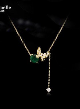 项链轻奢小众高级感简约银锁骨链