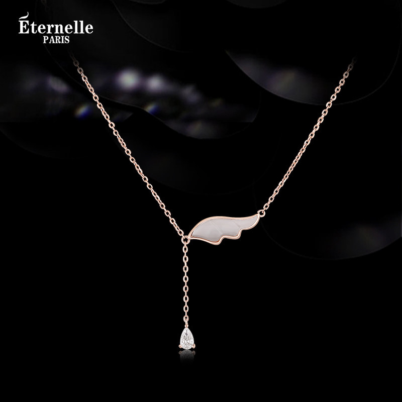 法国Eternelle珠宝纯银项链女新年礼物气质小众设计感锁骨链简约