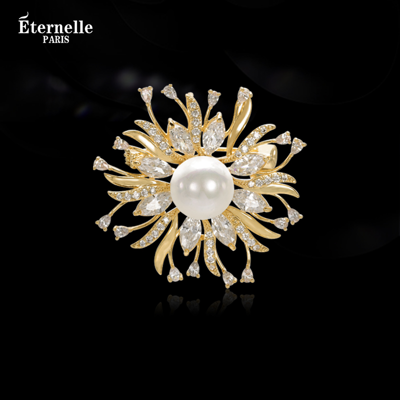 Eternelle高雅花卉百搭胸针