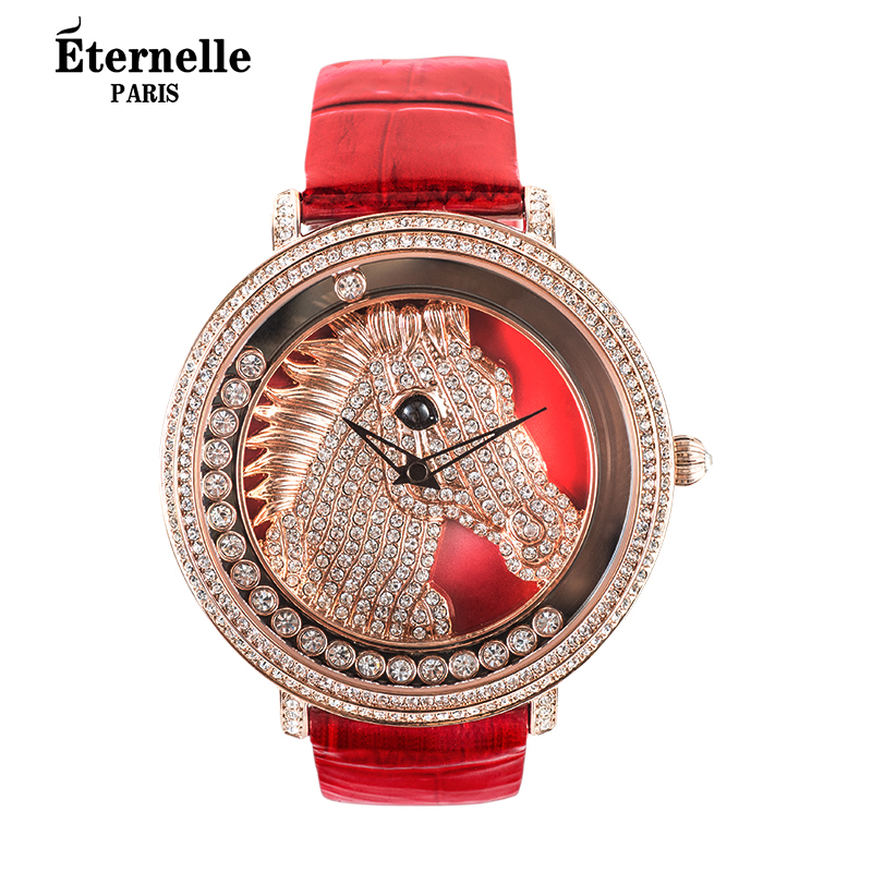 法国eternelle奥地利水晶手表 欧美风时尚石英腕表杂志款时装表