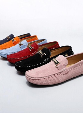 式也48码乐福鞋新款男士英伦套脚懒人鞋一脚蹬皮鞋潮流驾车豆豆鞋