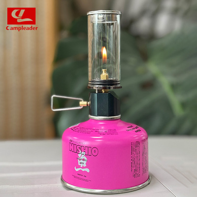 户外烛灯燃气露营灯帐篷浪漫氛围灯烛光灯照明玻璃小汽灯简易烛灯