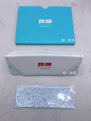 正品 李白眼镜盒镜盒最新 三角防压原装 儿童近视盒镜布折叠便携式 款