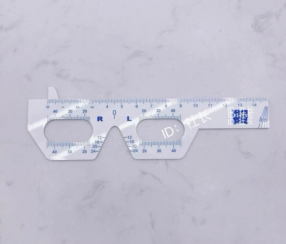 蔡司尺子眼镜店用工具尺验光加工测量尺可测量瞳距眼睛瞳孔PD尺