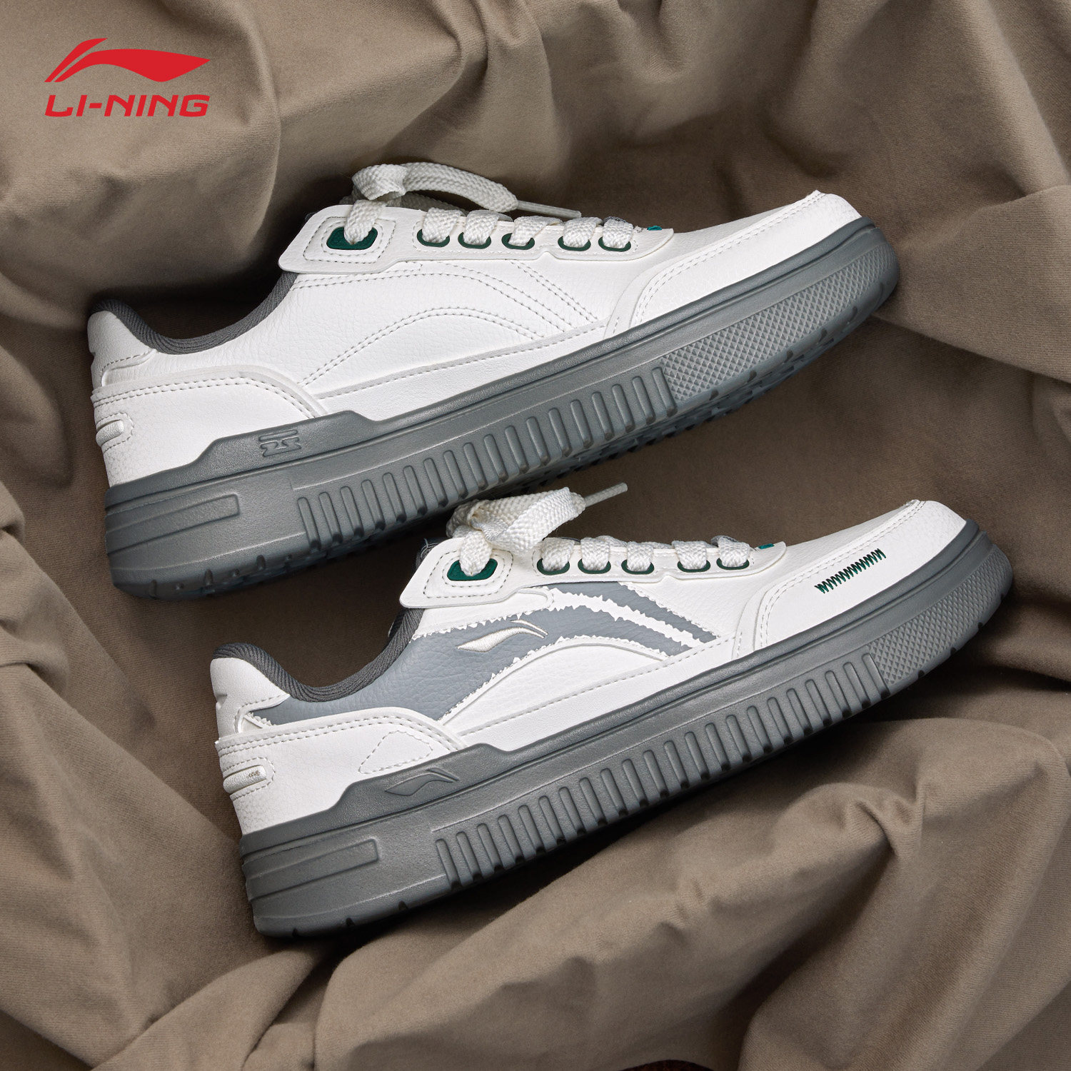 李宁板鞋男鞋青云夏季新款复古鞋子低帮轻便休闲鞋增高透气运动鞋