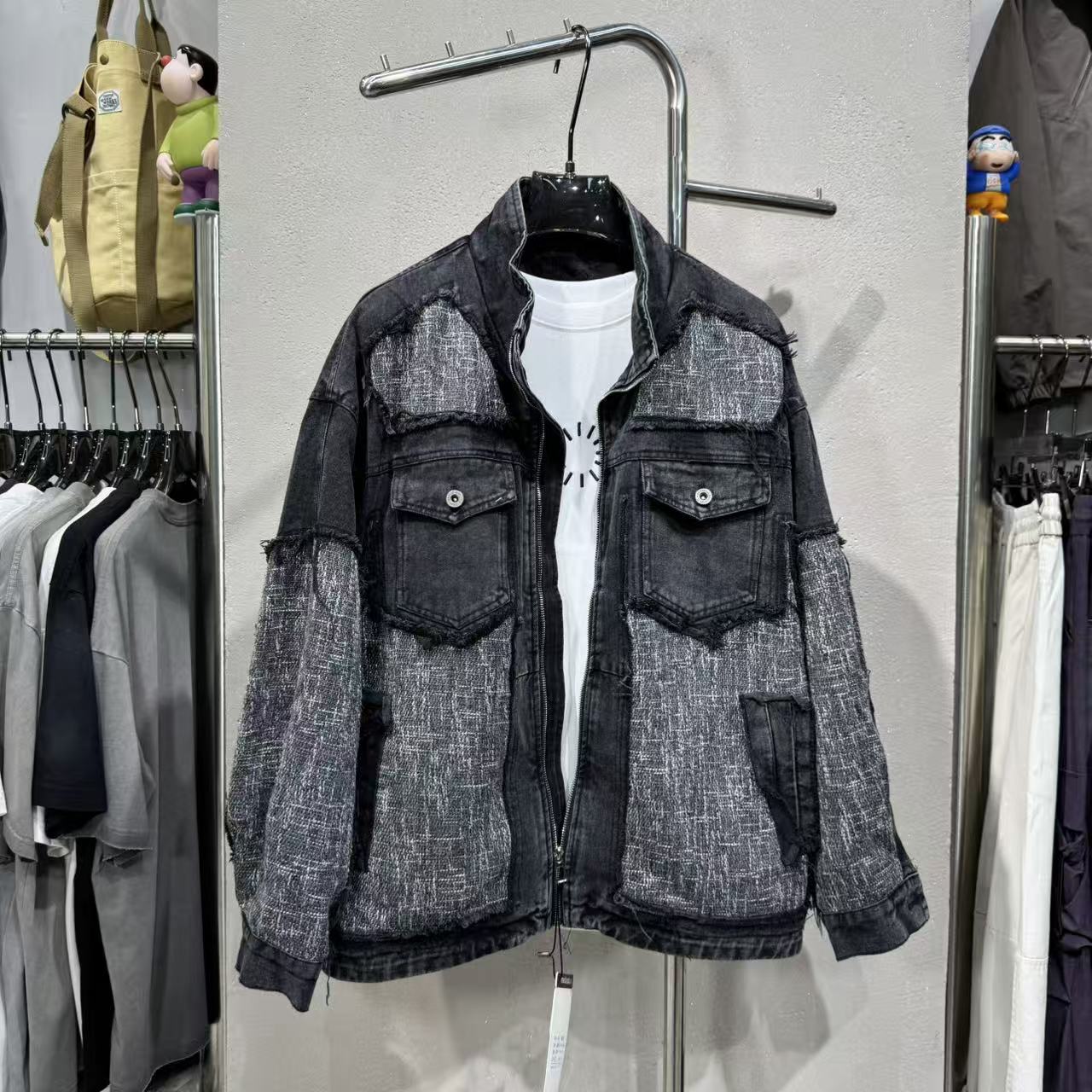 2025秋季新款牛仔棒球服男士休闲夹克学生外套时尚情侣潮流帅上衣