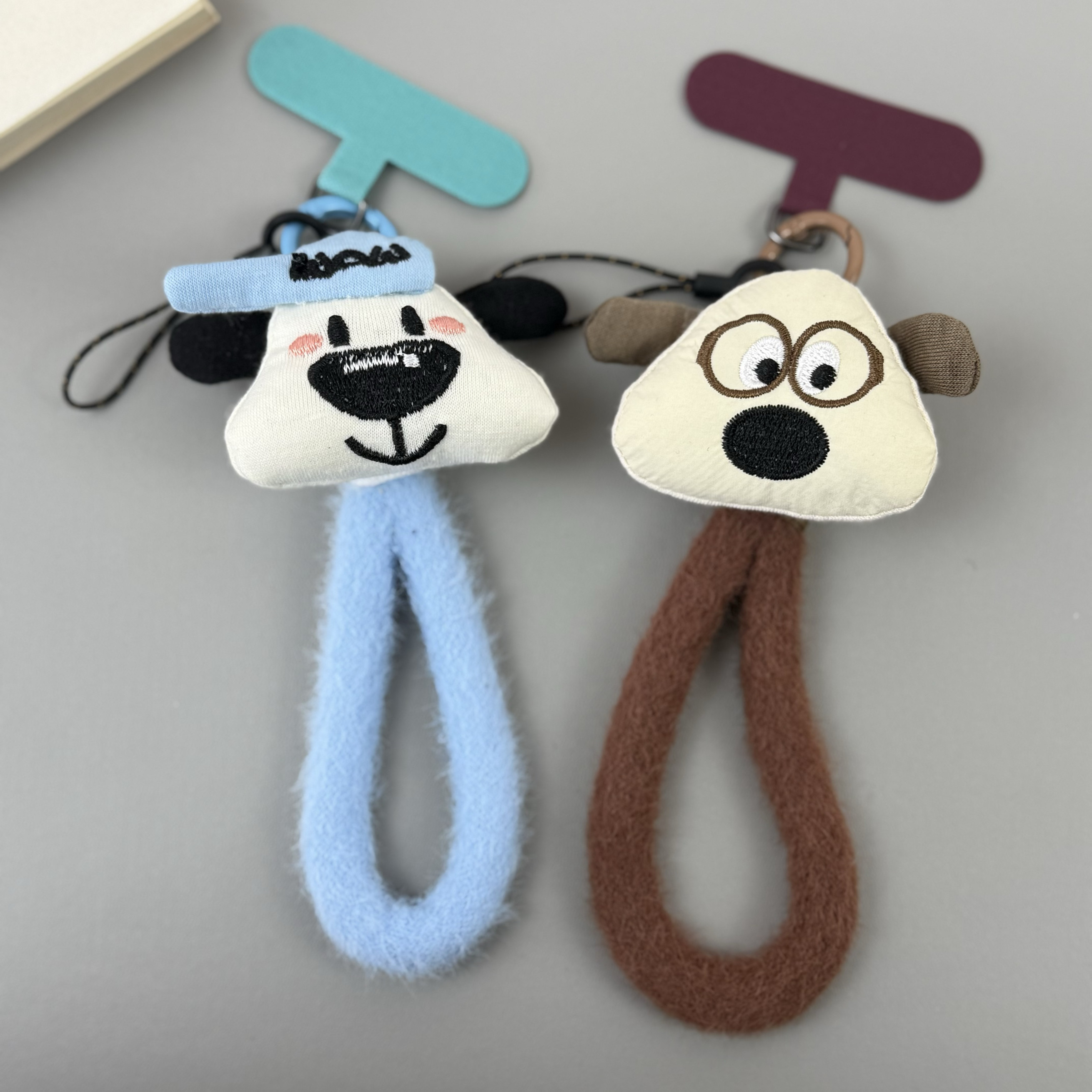 新款可爱卡通毛绒手机链挂件个性小狗创新手机挂绳包挂饰钥匙防丢