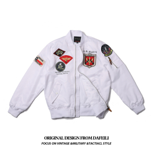 2025春秋季 外套阿美咔叽美国空复古日系男 飞行员夹克棒球服军大码