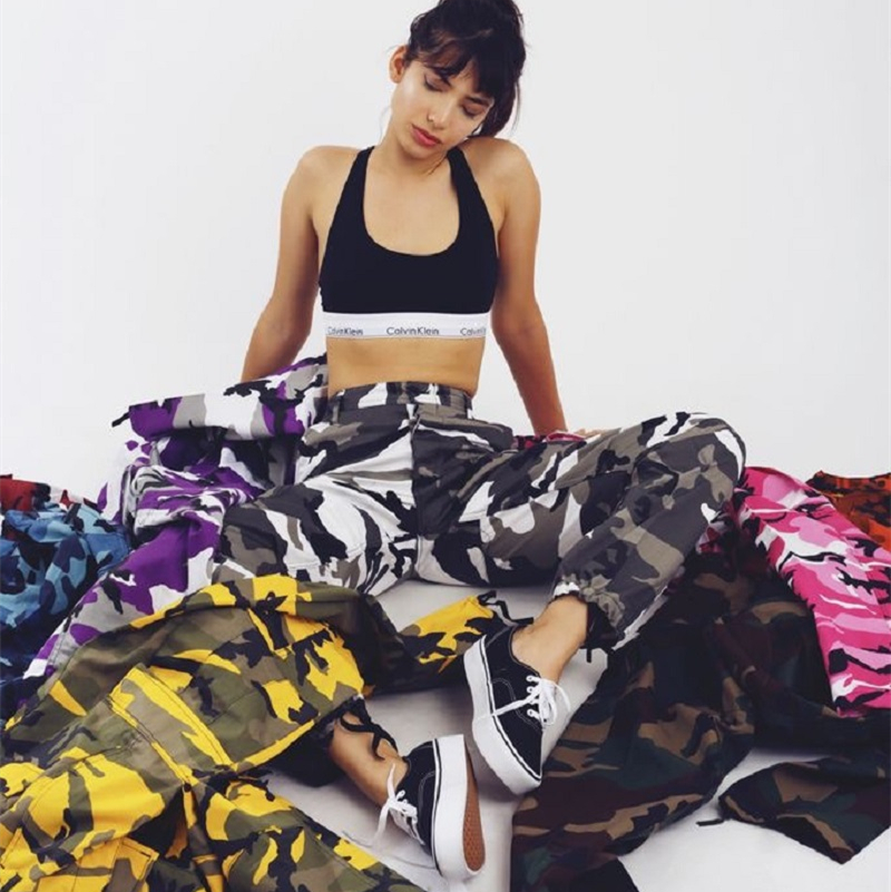 神作迷彩工装裤潮流休闲裤ins