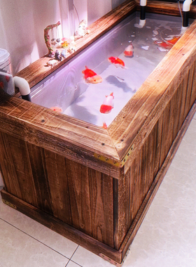 实木外框乌龟缸金鱼缸养龟房专用乌龟池别墅大型塑料周转箱PP水箱