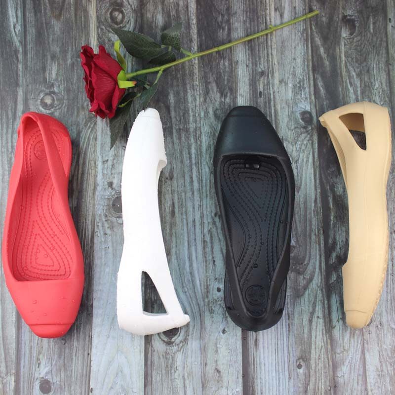 2026夏季新款仙女平底凉鞋软底防滑职业鞋女镂空尖头一体花园单鞋,女鞋,洞洞鞋,淘宝优惠券,粉丝福利购,淘宝优惠卷