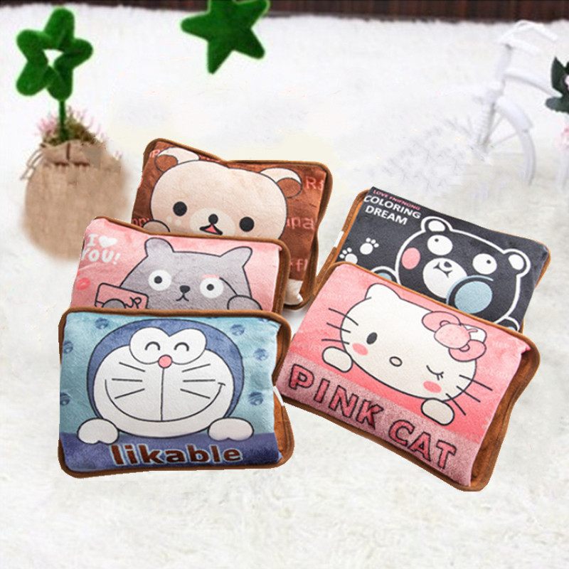 卡通暖水袋防爆充电热水袋电暖宝宝学生暖宫宝捂手袋双插手暖手宝