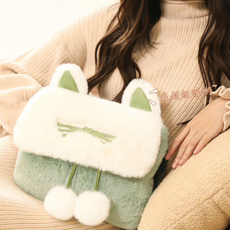 毛绒充电热水袋防爆电暖宝暖手宝