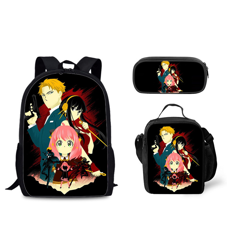 间谍过家家中小学生双肩背包幼儿园SPY×FAMILY书包餐包笔袋套装