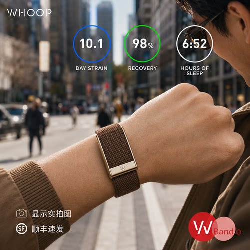 WHOOP5.0复古棕尼龙编织表带