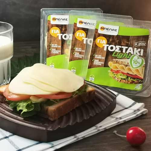 希腊进口贝拉斯轻脂10%半硬质奶酪片180g即食天然原制高钙芝士片