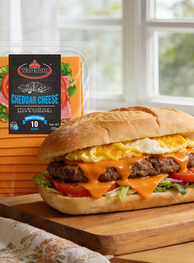 荷兰进口沃特堡红切达奶酪片即食原制红车达芝士片橙色干酪切片